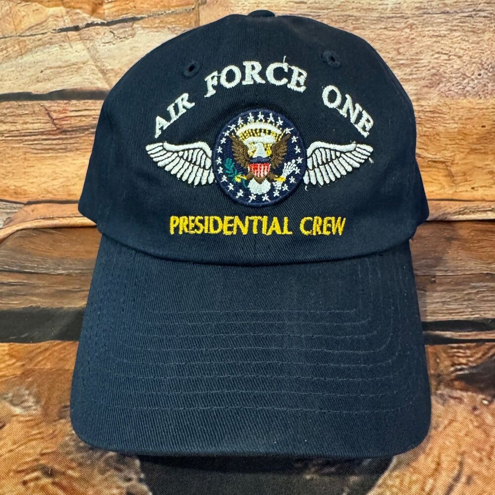 Old Glory Air Force One Presidential Crew Hat Men's Navy Blue Adjustable